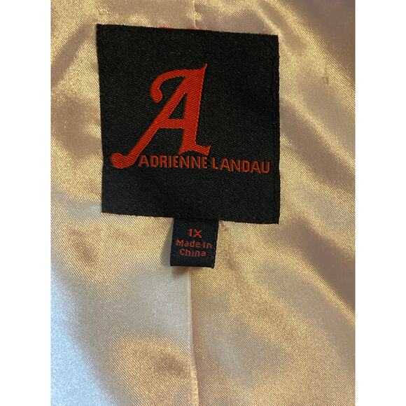 Adrienne Landeau Luxurious Faux Fur Overcoat Pale Pink Women's Plus Size 1X - Picture 9 of 9